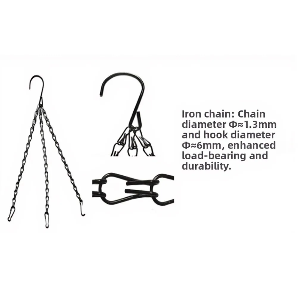 2 Pack 12 Inch Hanging for Plants with Iron Wire Frame and Coconut Fiber Liner for Patio Balcony Garden 2 Pack
