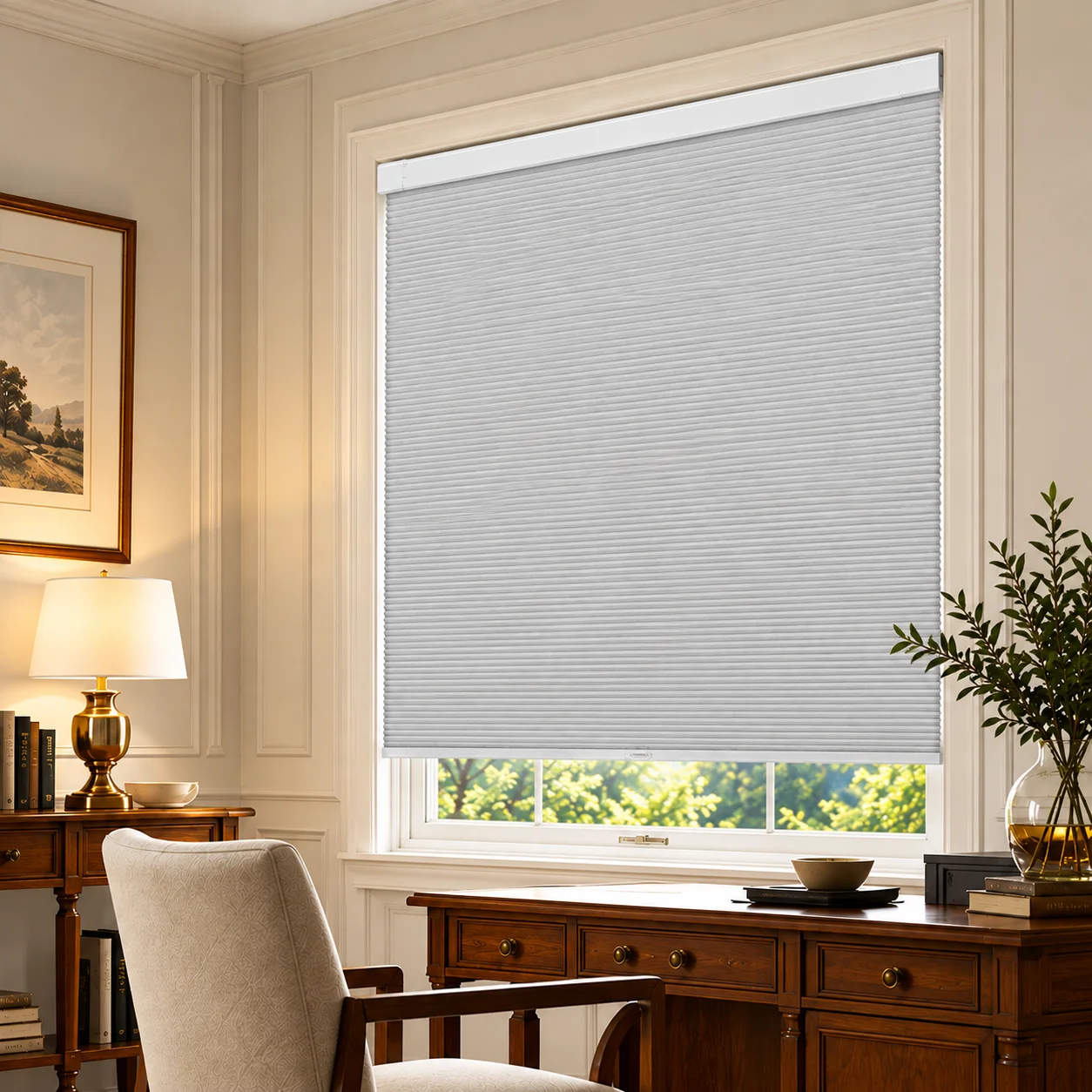 No Tools No Drill Honeycomb Blinds Blackout Light Blocking Honeycomb Shades for Home Bedroom Windows Thermal Insulation