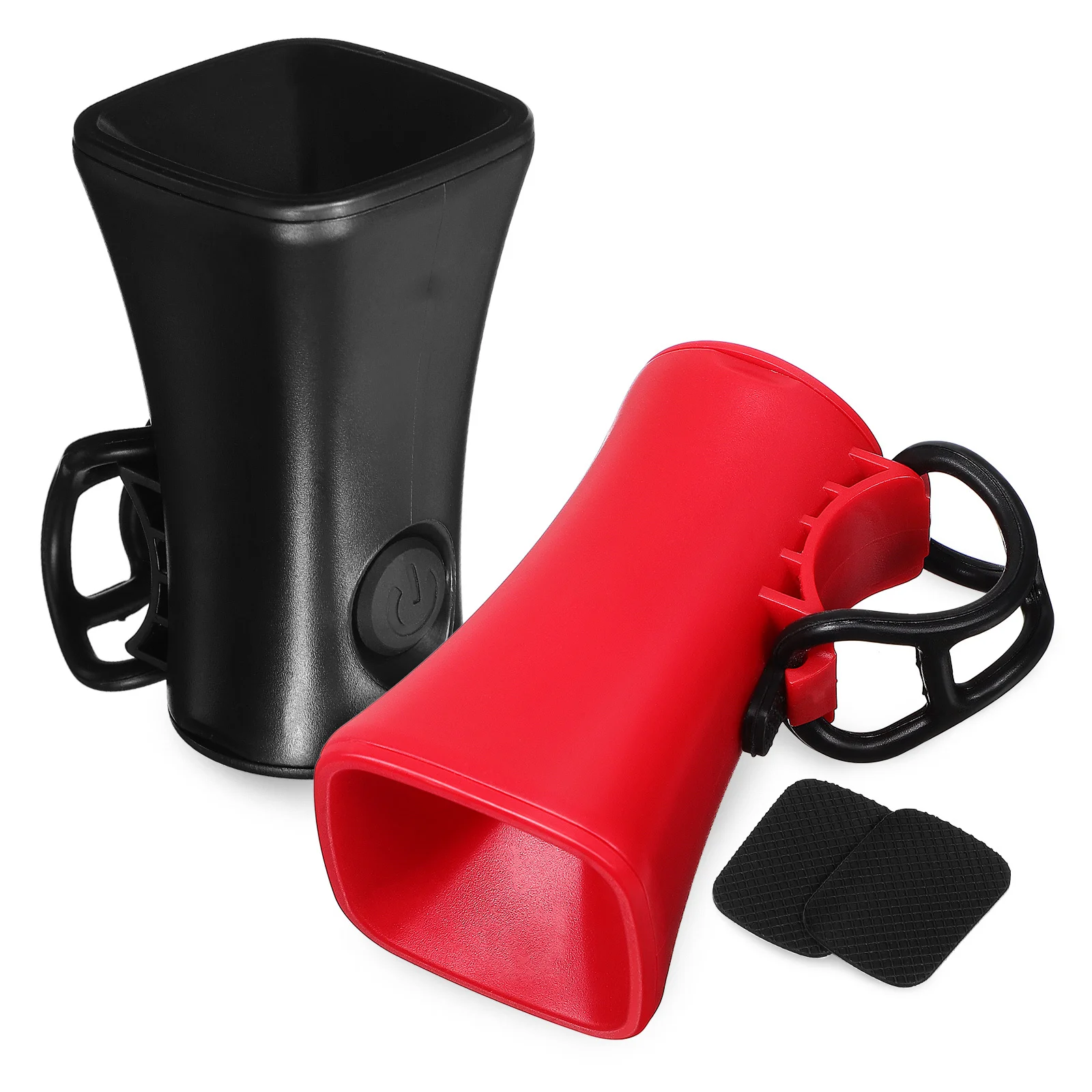 2 قطعة بوق الدراجة الكهربائية المدمجة المحمولة دورة القرن إنذار لدراجات الطريق صوت واضح مقاومة الطقس ملحقات السلامة ركوب الدراجات