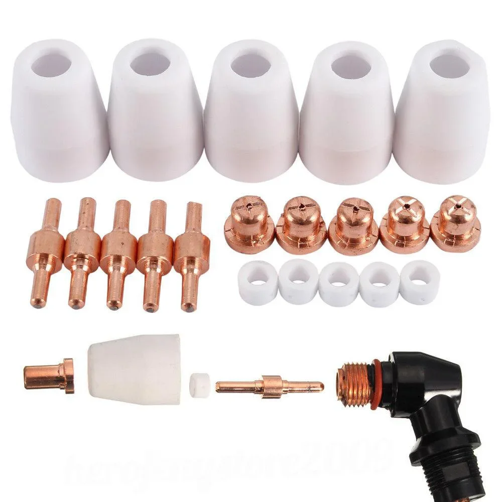 Electrode Nozzles PT 31 Plasma Cutter Consumables High Quality 20pcs Nozzle Electrode & Tip Set For Series Of Accessories