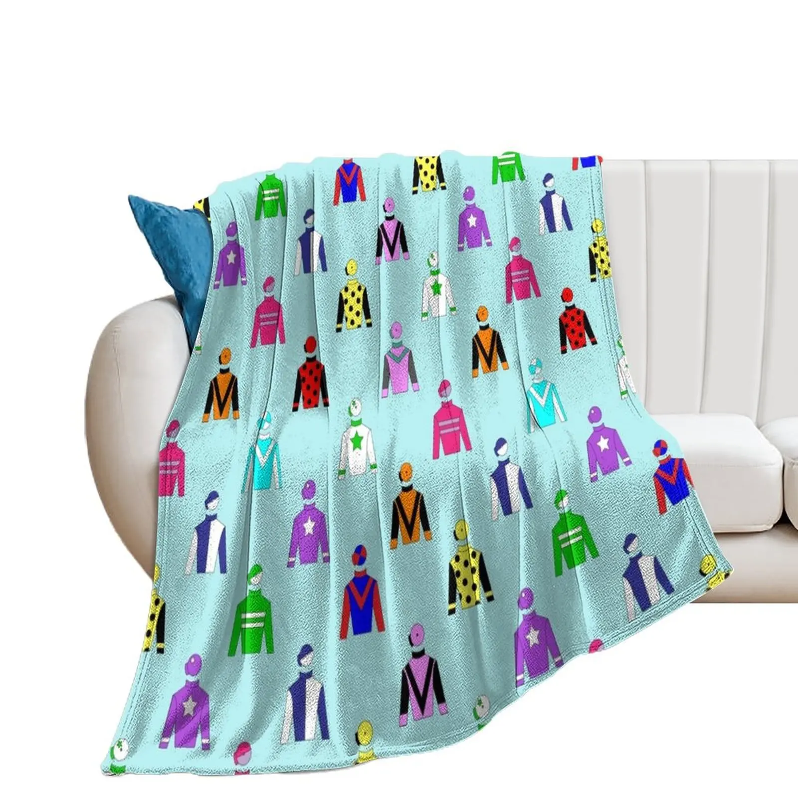 

Horse Racing Jockey Silks Throw Blanket for winter Cute Blankets