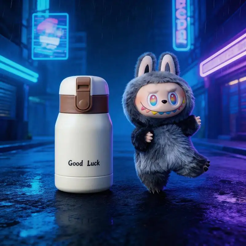 

POP MART THE MONSTERS Forward High Energy Series LABUBU Doll Easy Grip Thermos Cup Comfort Vacuum Flask Hold