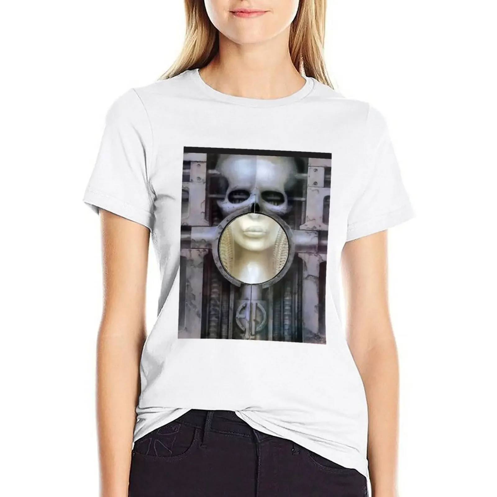 Emerson Lake and Palmer - Brain Salad Surgery Graphic T-shirt korean fashion Short sleeve tee oversized workout shirts for Women