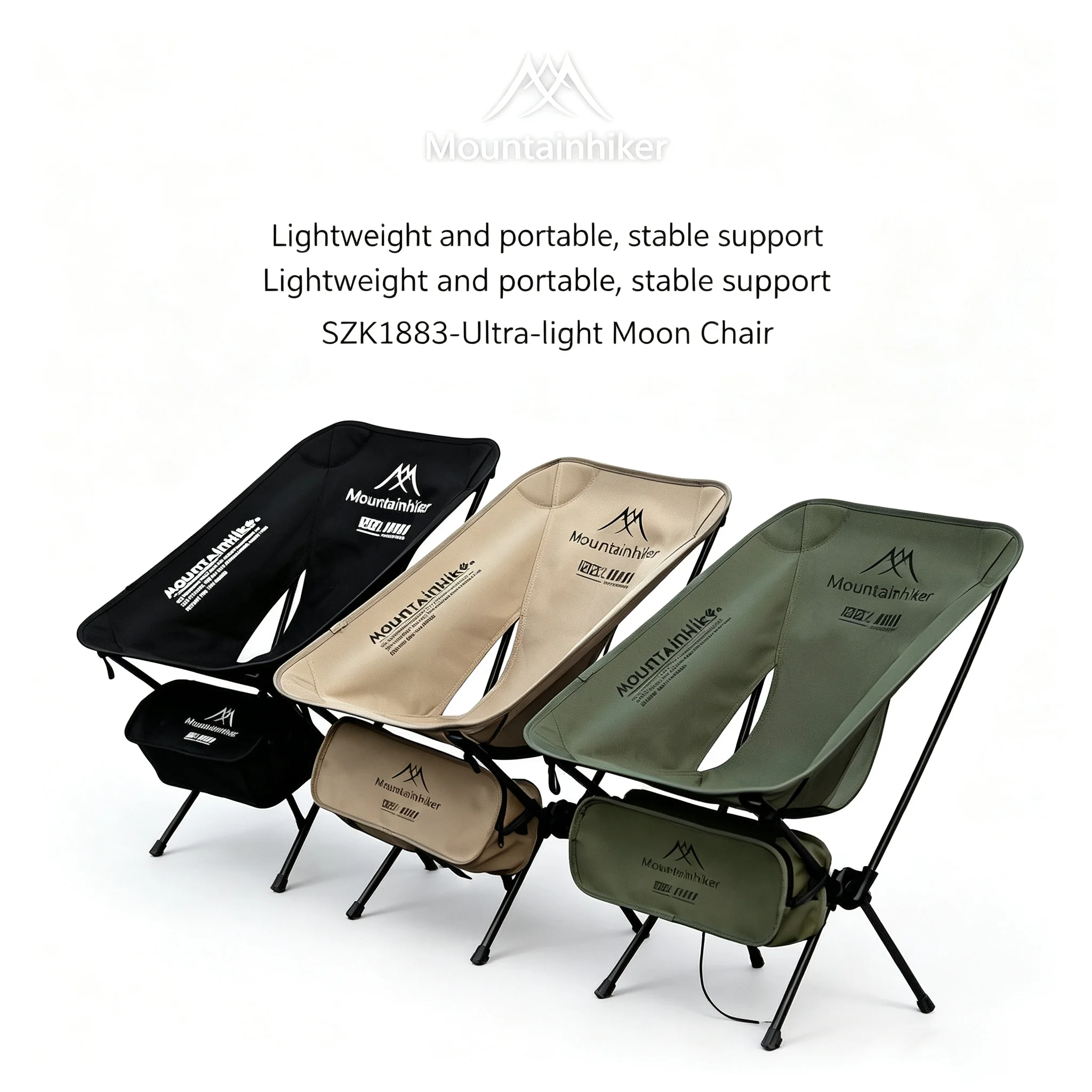 Outdoor Foldable Camping Chairs Set Lightweight Folding Chair Ultralight Backpacking Moon Chairs for Garden Picnic Beach Fishing