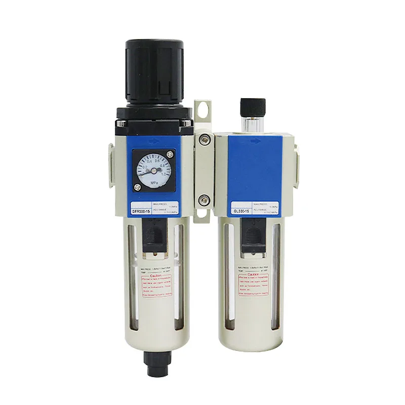 G Series FRL Unit Air Filter Pressure Regulator Lubricator GFC/GFR/GF/GR/GL200/300/400 1/4 3/8 Semi-auto drain Built In Gauge