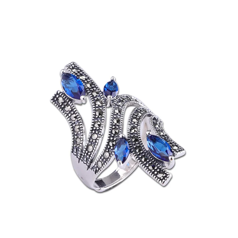 anello-in-argento-sterling-s925-per-donna-modello-a-strisce-cave-granato-blu-zircone-micro-marcasite-punk-commercio-all'ingrosso-di-gioielli-vintage