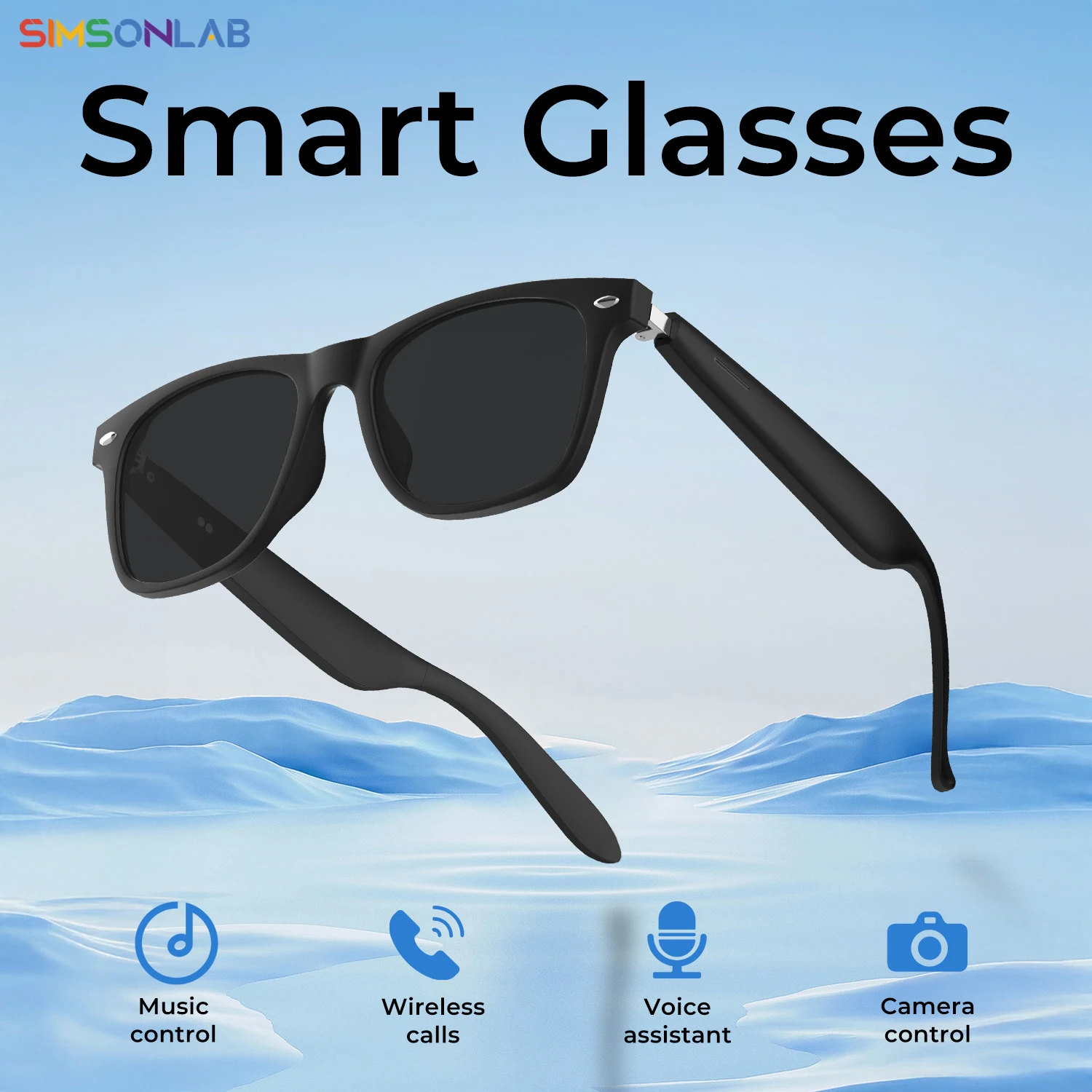 

New Smart Glasses AI Translation Camera Control Bluetooth Call Headphones Fashionable Sunglasses Intelligent Men Women Gifts