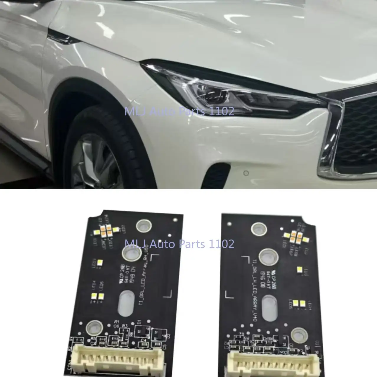 

For Infiniti QX50 2019 2020 2021 2022 Headlight LED Module Daytime Running Light White Color DRL Module