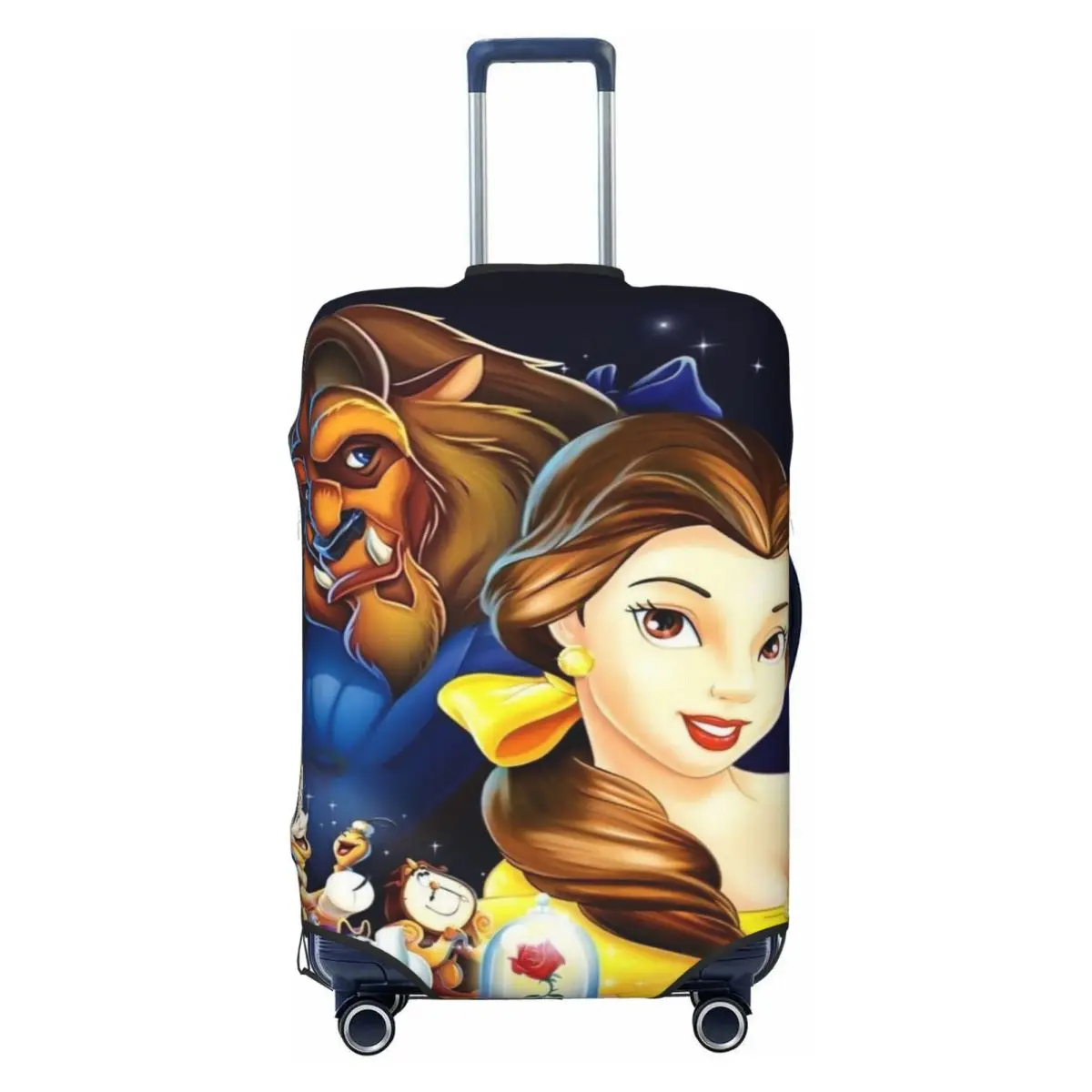

Custom Beauty And The Beast Movie Suitcase Cover Dust Proof Travel Luggage Covers for 18-32 inch
