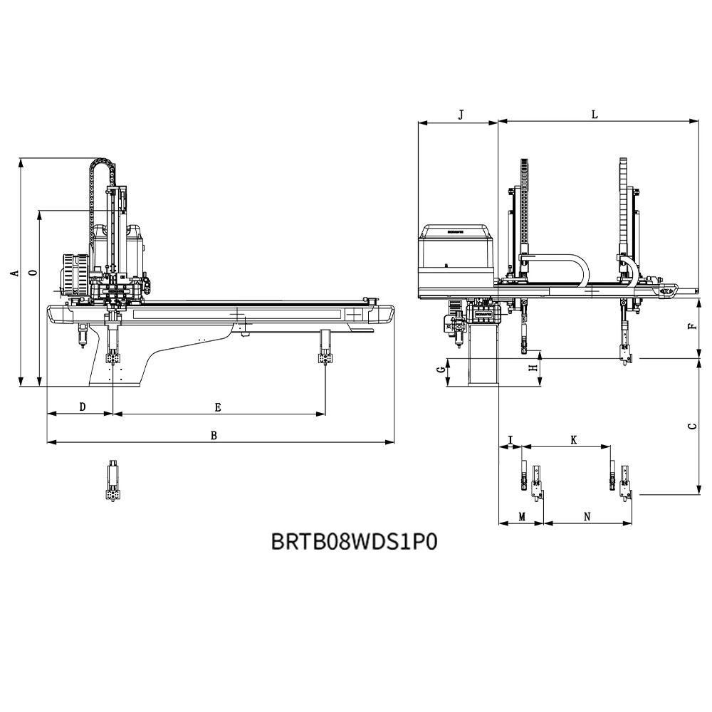 BRTB08WDS1P0/F0 Einachsiger Servo-Manipulator