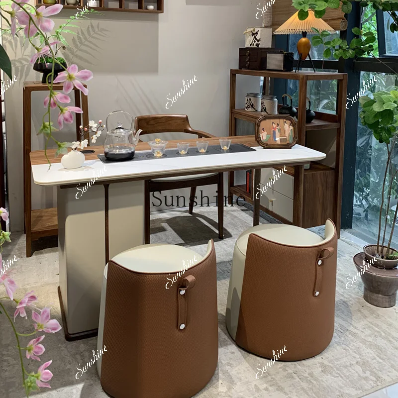 

New Chinese balcony tea table and chair combination light luxury modern simple household small tea table FT