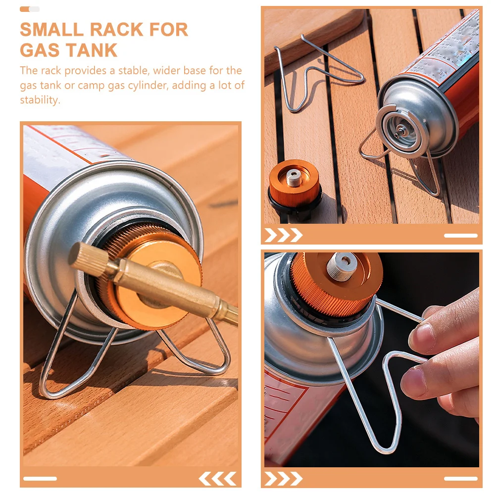 4 قطعة خزان البروبان المحمولة رف الفولاذ المقاوم للصدأ التخييم خزان الغاز حامل صغير في الهواء الطلق اسطوانة غاز تثبيت الرف