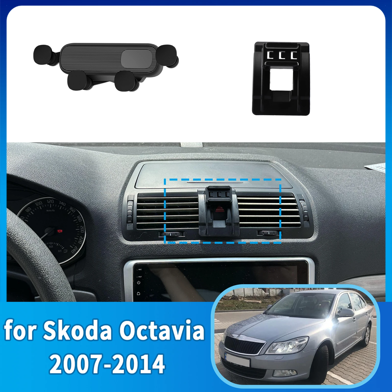 

​​fit for Skoda Octavia A5 2007~2014 Phone Holder, Dashboard Screen Mount Bracket Easy Installation​​ Car accessoires