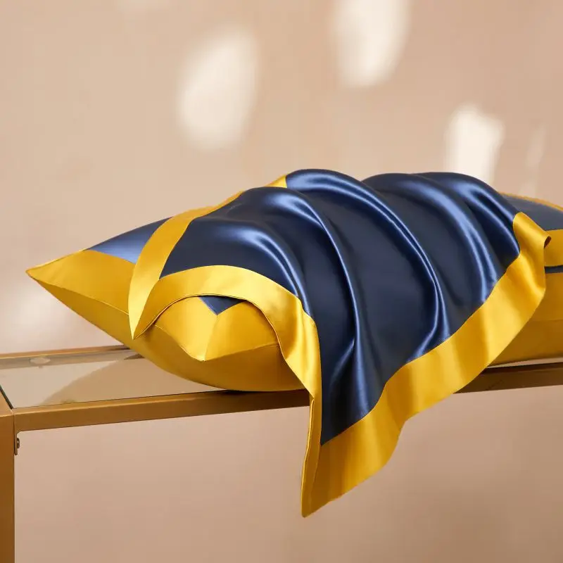 

Luxury Mulberry Silk Pillow case Hotel Pillow Cases Anti Wrinkle Anti Frizz with Envelope Closure for Hair and Skin 48x74CM