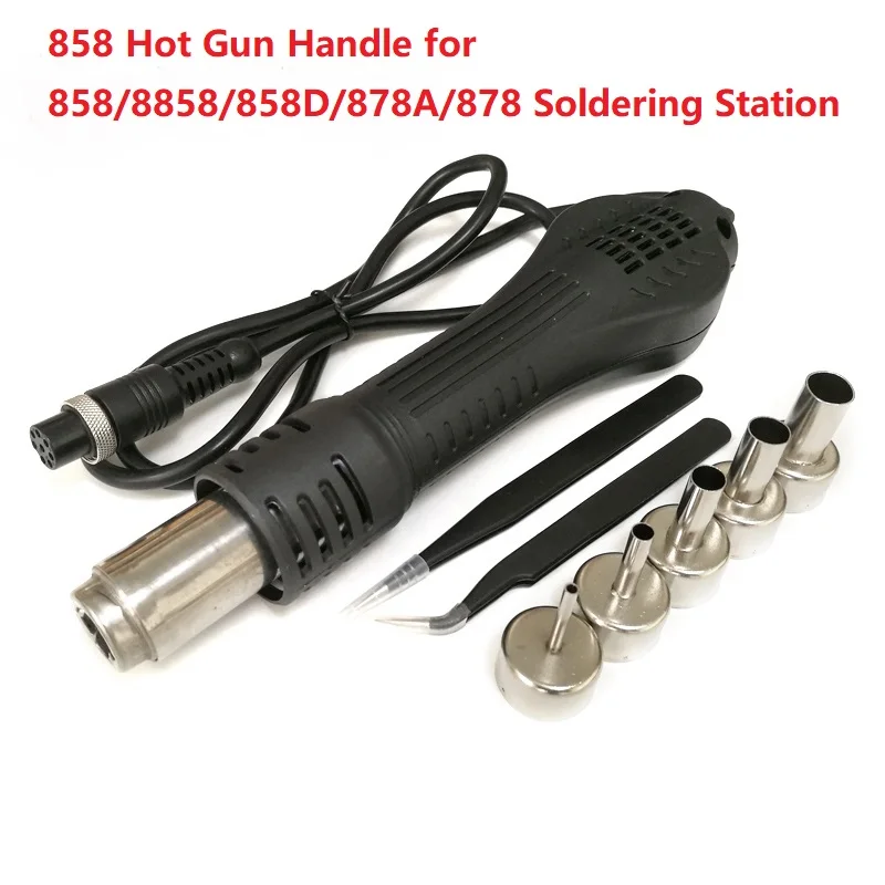 8 Holes Hot Air Gun Handle Hot Air Blower Heat Gun Handle Replacement Tool For 858 8858 858D 878A 878 Soldering Station