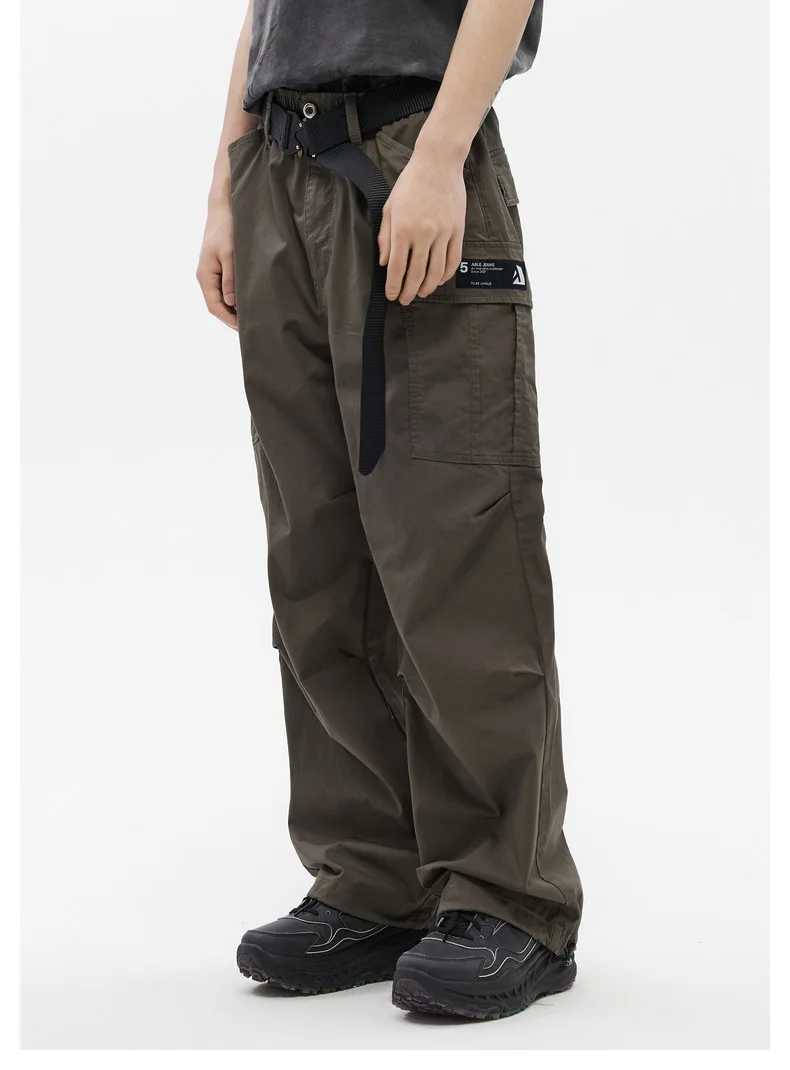 

Spring Summer Men's Casual Workwear Pants Multiple kets Youth Trendy Brand Long Casual Trousers Slim Fit Basic Color
