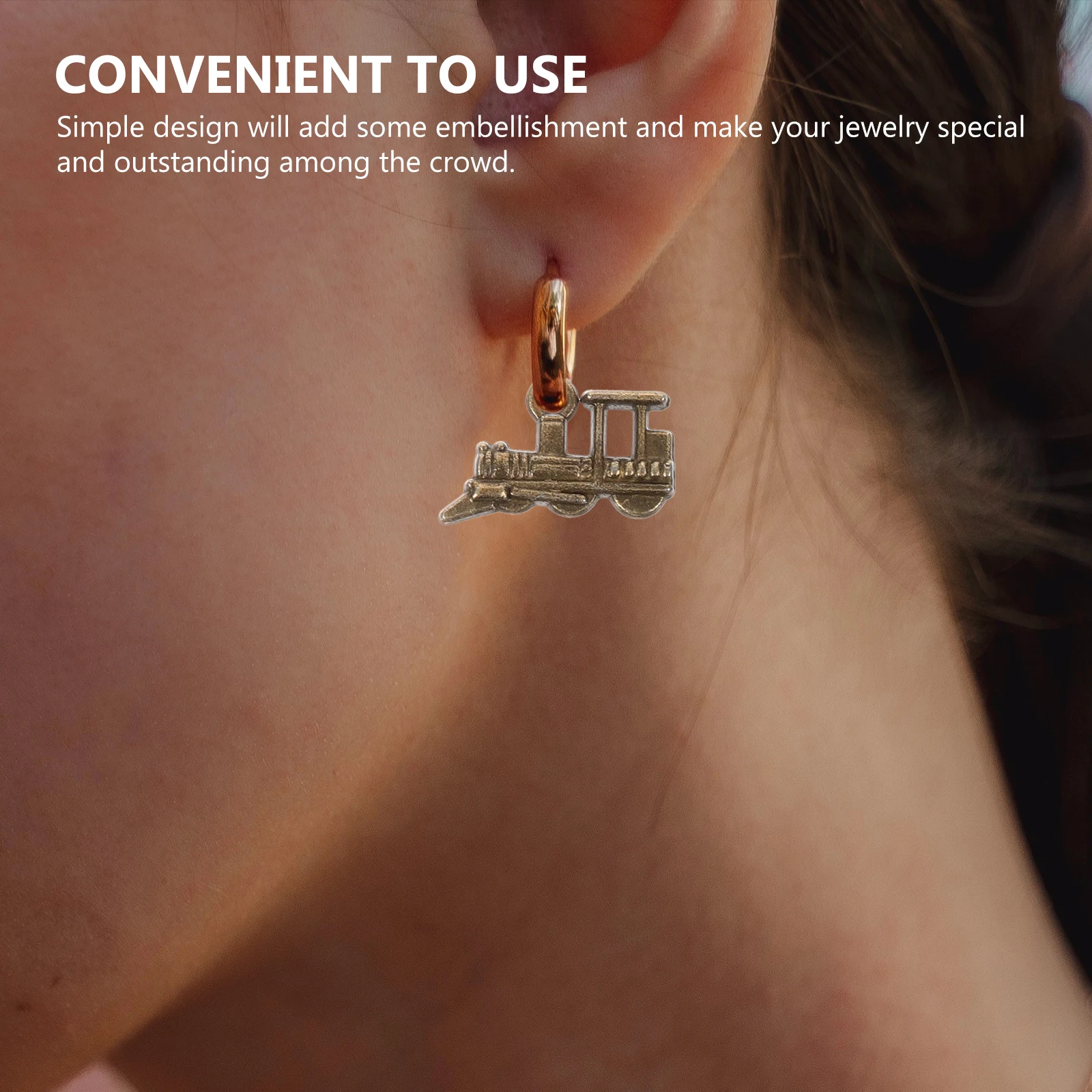 

60Pcs Retro Train Pendant Alloy Jewelry Charms DIY Necklace Bracelet Accessories Unique Stylish Design Alloy Pendant Charm