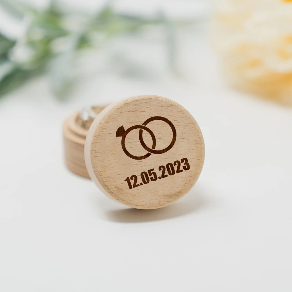 Custom Ring Bearer Box Personalized Wedding Engagement Wedding Rings Wood Ring Holder Box Wedding Valentine Anniversary Gift