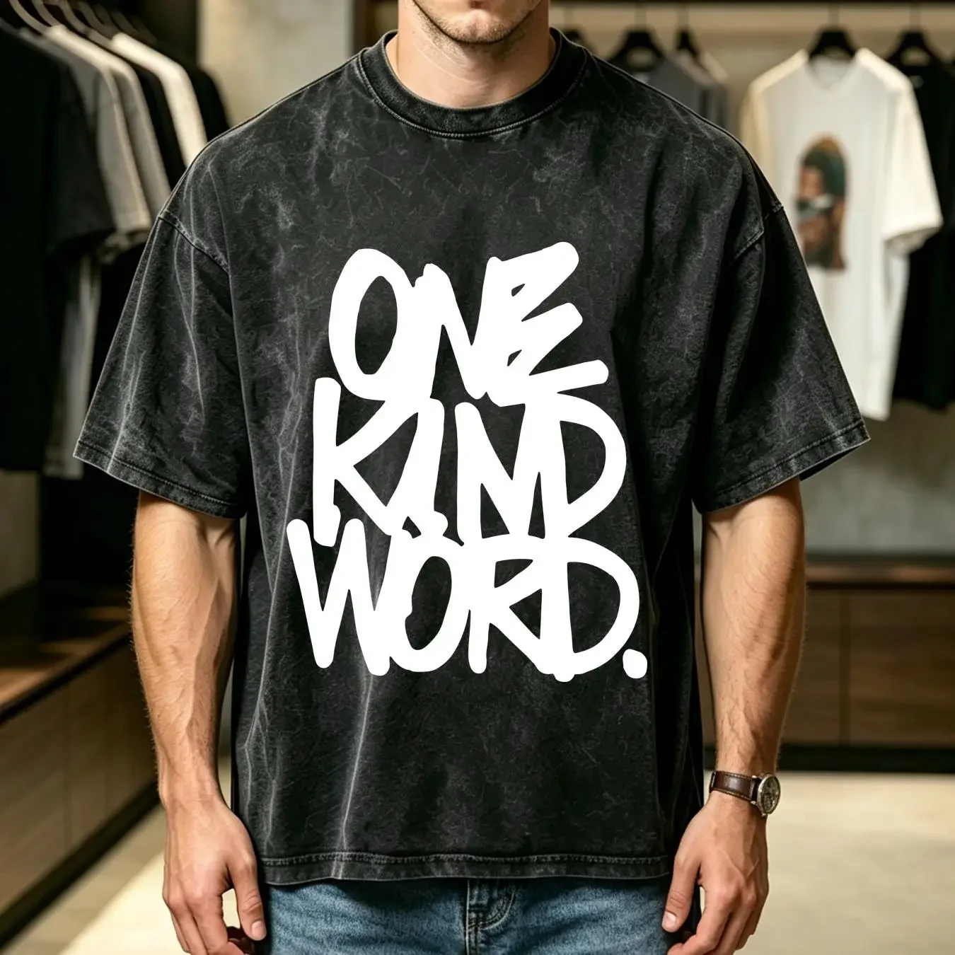 washed T Shirt Sacai 21Aw Eric Haze One Kind Word  Cut And Sew Crew Neck Lo vintage Washed Breathable Stylish Versatile