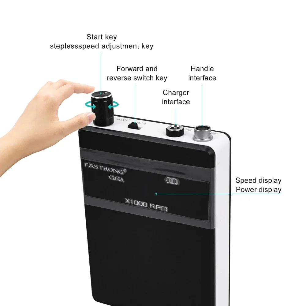 ELIJAH Dental Portable Micromotor Machine Rechargeable Suitable For E-type Dental Low Speed Handpiece Lab Equipment Tools