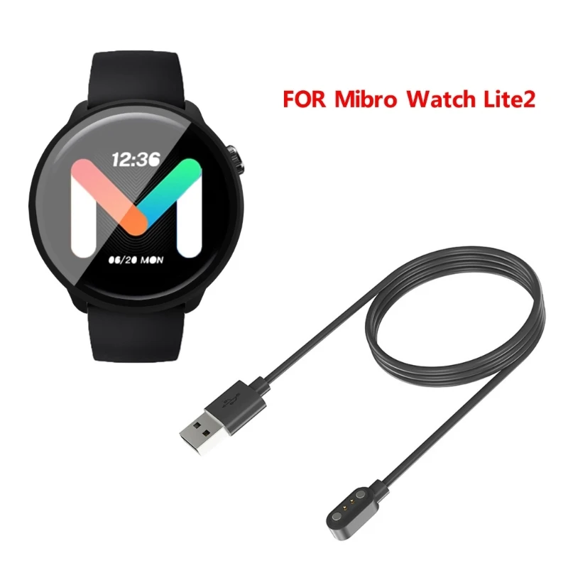 Adaptador de cargador de base para reloj inteligente, Cable de carga USB para Xiaomi Mibro Watch Lite 2, Lite2, accesorio de alimentación de Cable magnético para reloj deportivo