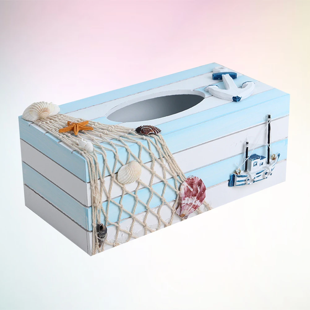 

Vintage Home Decor Mediterranean Tissue Box Holders Decorative Bracket Case Napkin Tissues Organizer Office