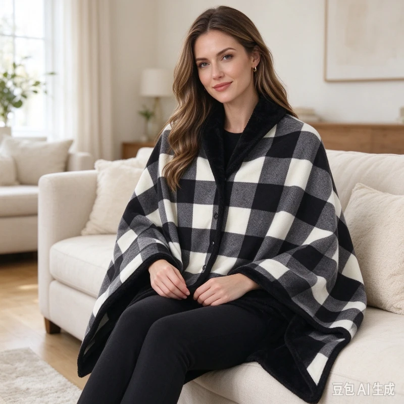 Cross-border wholesale shawl blanket source factory spot blanket thickened lunch break blanket enterprise gift customized LOGO