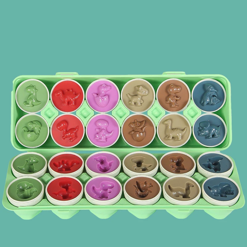 لعبة أطفال على شكل بيض مطابق للرسوم المتحركة على شكل ديناصور مونتيسوري بيض ذكي لعبة تعليمية للأطفال هدايا للأطفال