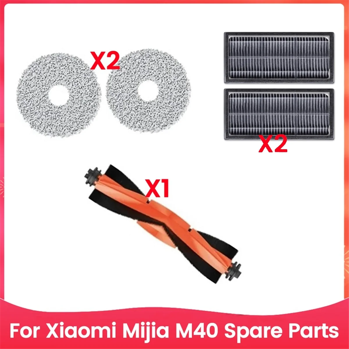 FZFZ M40 예비 부품 로봇 진공 액세서리 교체 부품 메인 브러시 필터 걸레 천