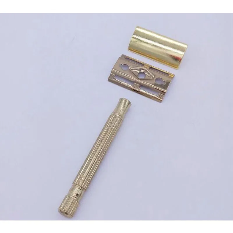 유니섹스 안전 면도기 골든 더블 에지 면도기 아연 합금 헤드 클래식 수동 면도기 여성 제모 면도기 JJ-999