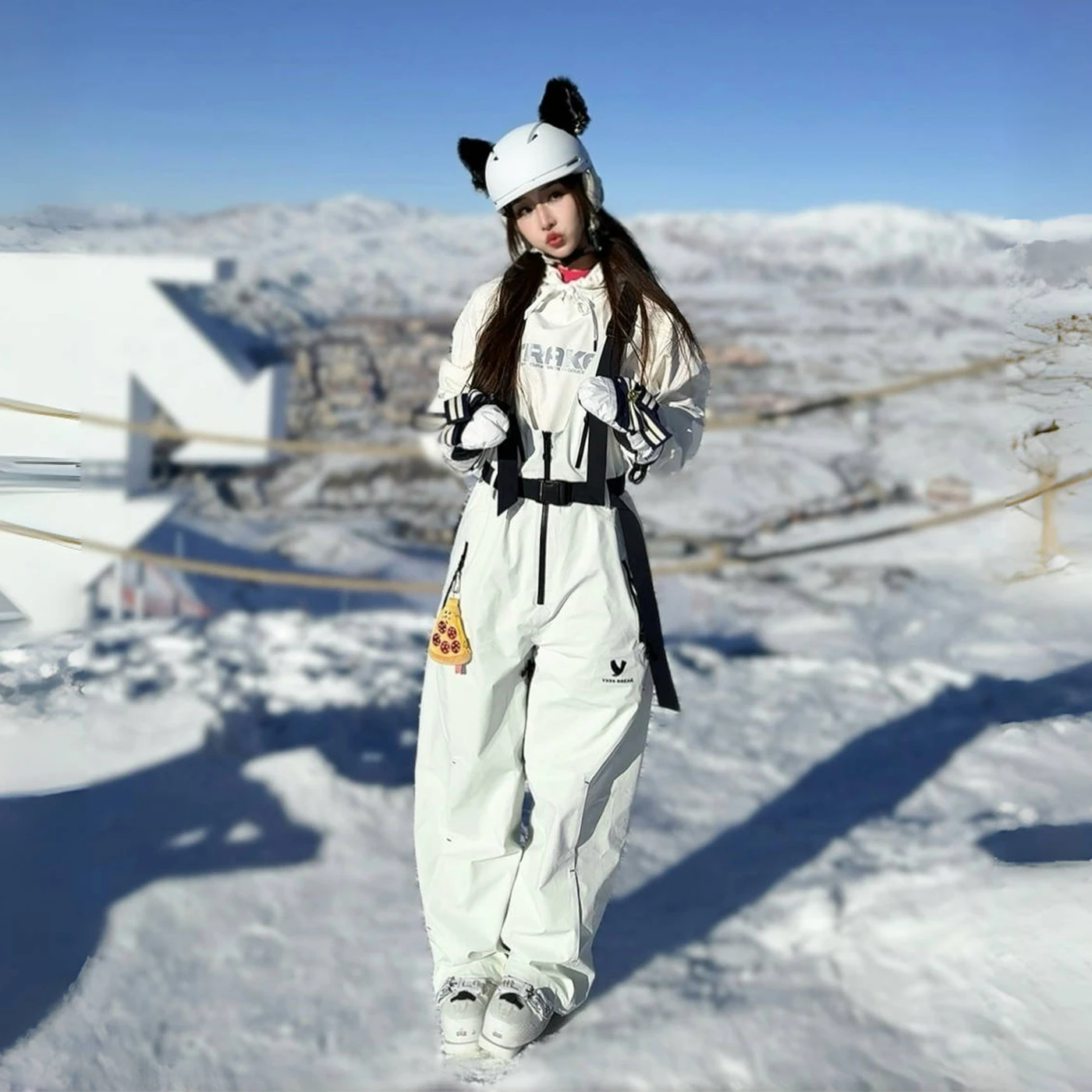 LMM3L الخصر للماء فضفاضة أسود أحمر بيج وزرة التزلج المتخصصة