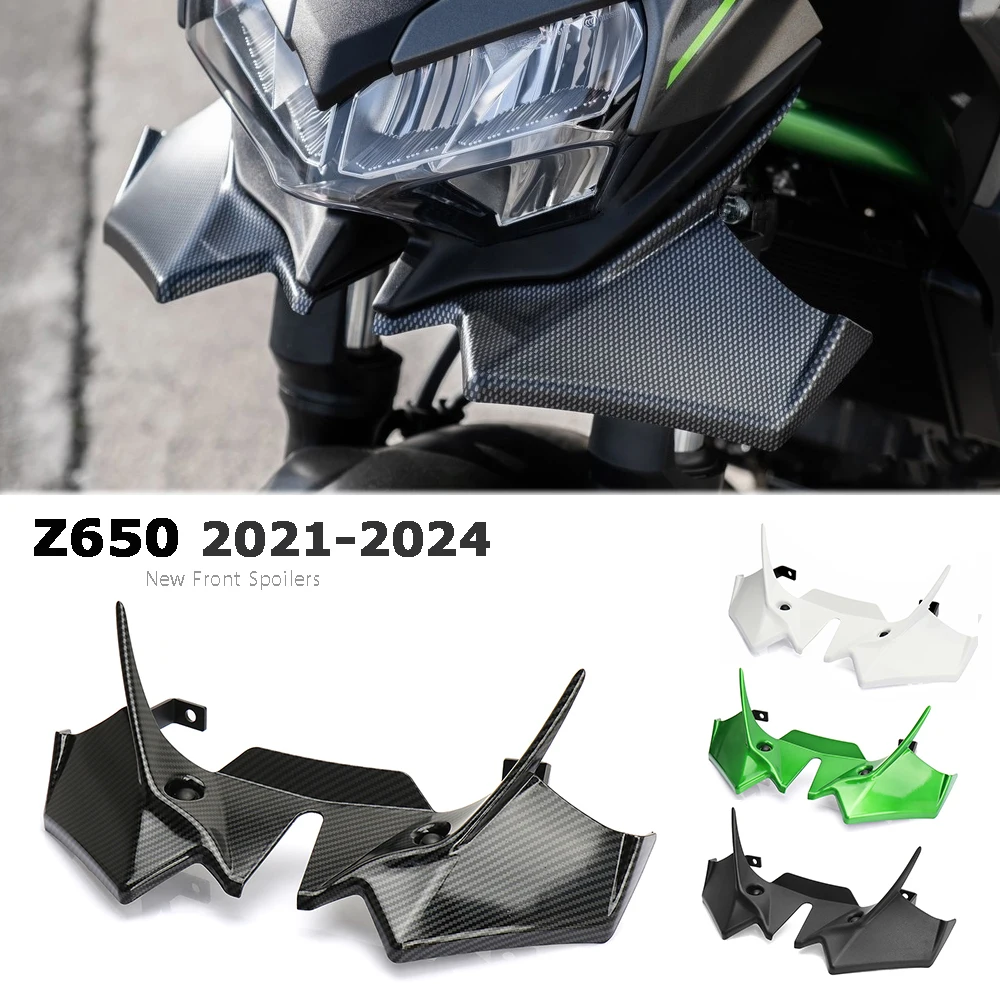 

Для Kawasaki Z650 Z 650 z650 2021 2022 2023 2024 новый передний спойлер для мотоцикла, обтекатель крылышка, аэродинамическая накладка на крыло