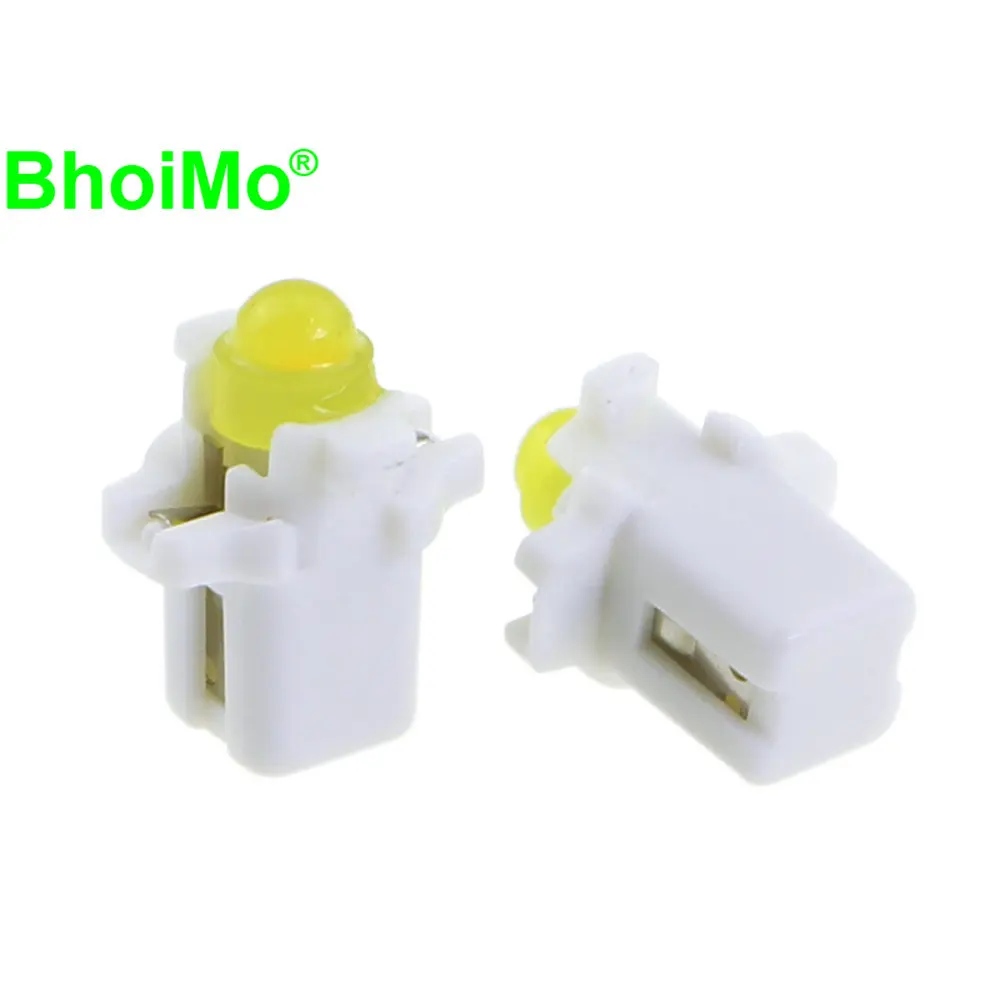 

BhoiMo B8.3D Автомобильные светодиодные лампы b8.3 COB для приборной панели, 12 В постоянного тока, белые, зеленые, синие, предупреждающие лампы для приборной панели