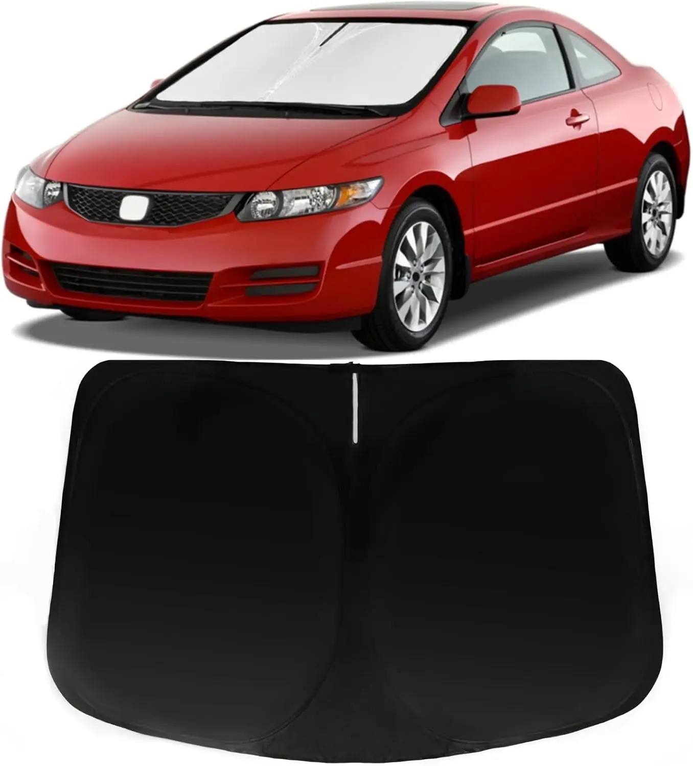 

Солнцезащитный козырек на лобовое стекло для Honda Civic 2006-2011, солнцезащитный козырек на переднее окно автомобиля с солнцезащитным козырьком 240T, блоки УФ-лучей, теплое солнцезащитное стекло