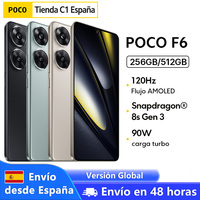 POCO F6 global version NFC smart phone flagship processor Snapdragon 8s Gen 3 screen Flow AMOLED 120 Hz camera system 50 MP charging 90 W turbo battery 5000 mAh