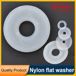 White Nylon Flat Washer Plastic Rubber High Temperature Resistant Flat Gasket Plane Spacer Insulation Ring Washer For Screw Bolt