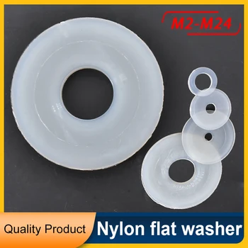 สีขาวไนลอนแบนเครื่องซักผ้ายางพลาสติกทนอุณหภูมิสูงแบนปะเก็นเครื่องบิน Spacer ฉนวนกันความร้อนแหวนเครื่องซักผ้าสําหรับสกรู Bolt