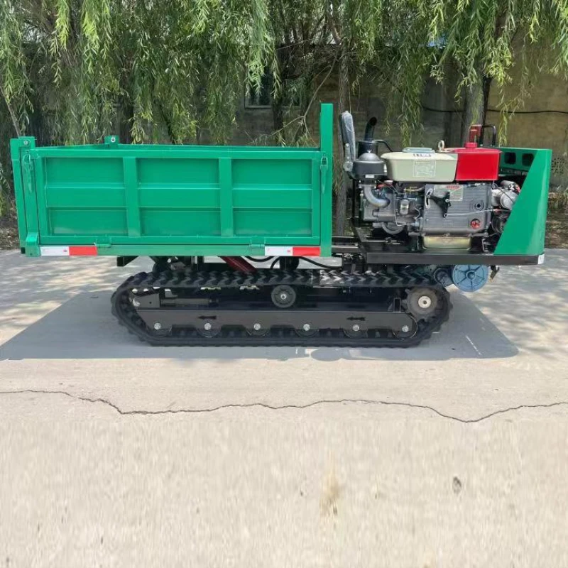 

Ride-on crawler transporter, climbing muddy roads without slipping, all-terrain dump crawler transporter
