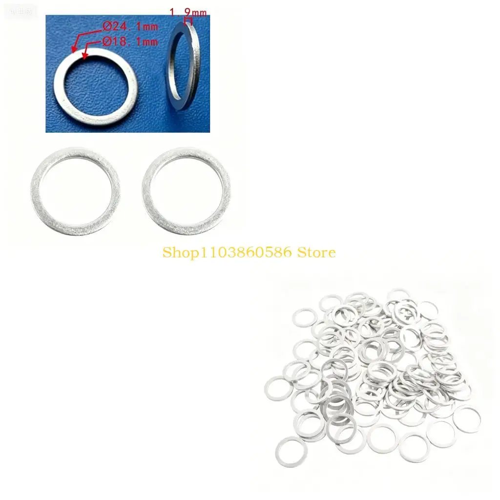 242A Pack Of 10 Zinc Alloy Oil Pan Drain Plug Gasket 90430-18008 Easy to Use for Automotive Transmission Oil Seal Washer