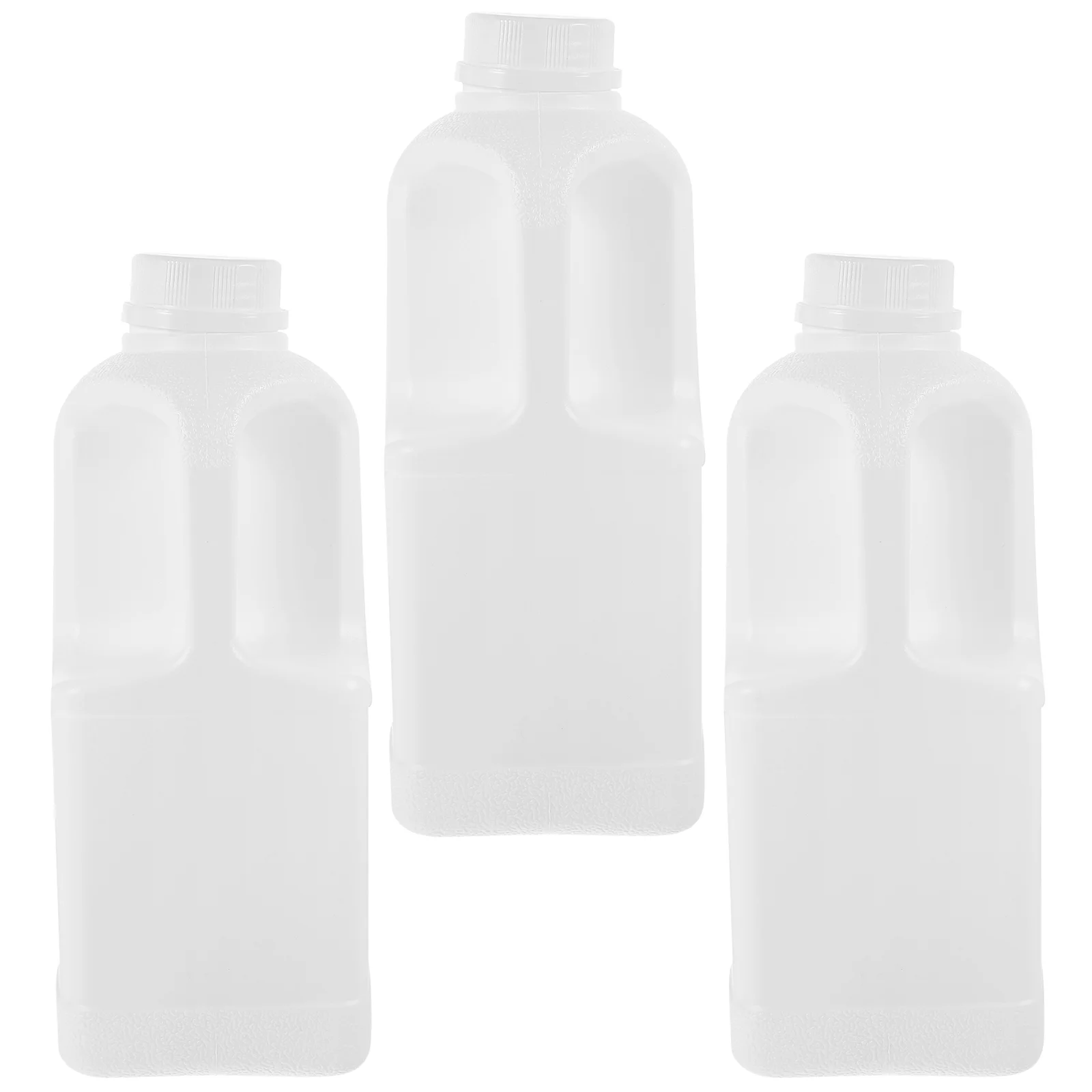 Cubo de plástico para alimentos, botella de leche, jarra de agua con mango ergonómico, contenedores de almacenamiento de sellado, tapas para jarras, hervidor de bebidas, 3 uds., 2l