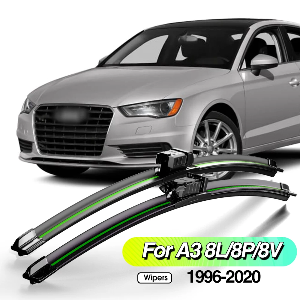 

For Audi A3 8L 8P 8V 1996-2020 2x Front Windshield Wiper Blades Windscreen Window Accessories 1998 2000 2007 2008 2011 2014 2019