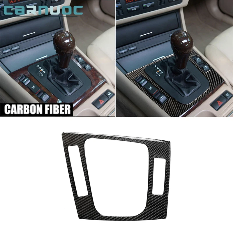 

Car Styling Interior Accessories Carbon Fiber Gear Panel Stickers For BMW 3 Series E46 1998 1999 2000 2001 2002 2003 2004 2005