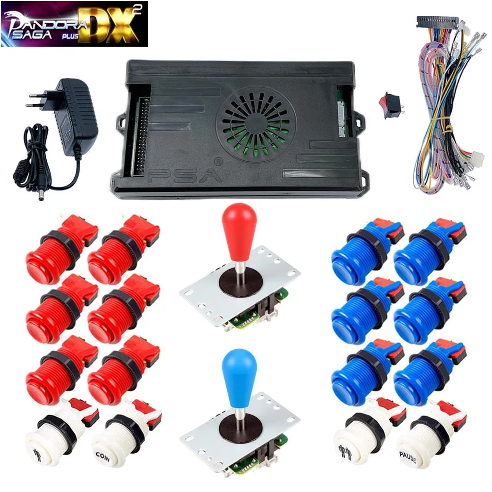 9800 in 1 Pandora Saga DX 2 Plus Arcade Box DIY Kit 8 Way Joystick