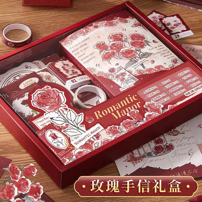 Letter Paper & Notebook Gift Set: Aesthetic Creative Stationery with 164 Pieces for Birthdays & Holidays-Pick 1 of 4 Designs