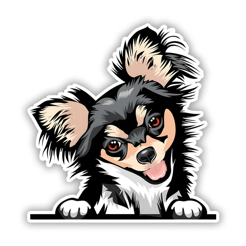 

DK335# A Smiling Chihuahua Car Stickers Funny Creative Waterproof Vinyl Decal Motorcycle Decorative Accessories