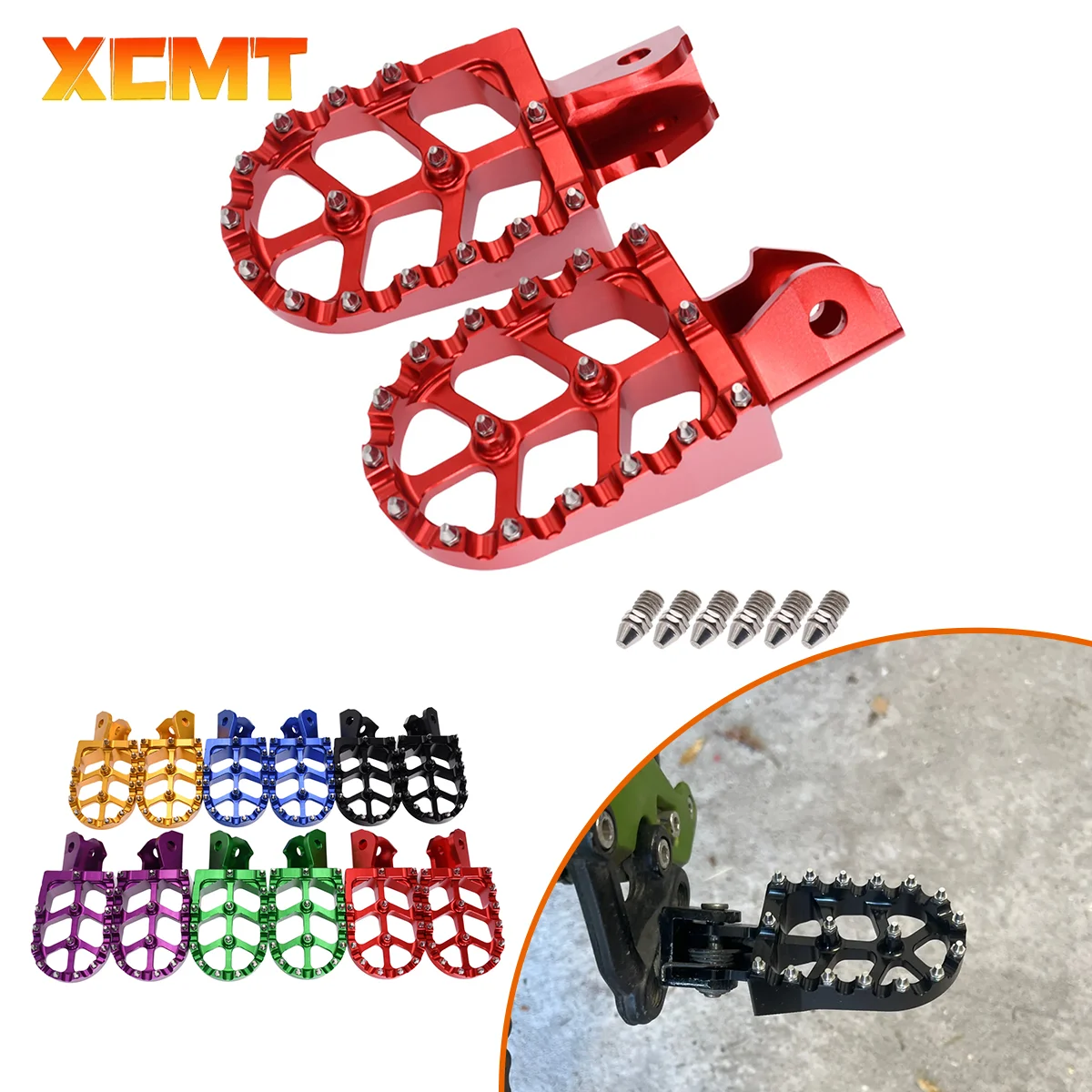 Motorcycle Footpegs For Sur-Ron Light Bee X S Sur Ron Surron Off-Road Electric Vehicle Footrests Foot Pegs Rests Pedals Pad