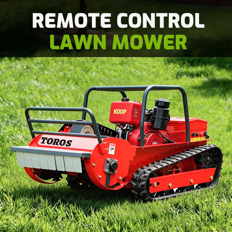 

Customized Big Power Diesel Engine Small Robot Grass Cutter Cutting Width 80cm 100cm 120cm Remote Control Crawler Lawn Mower