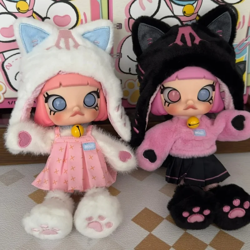 حقيقية Popmart مولي بيكابو سلسلة 1/8 عمل الشكل العصرية دمية سطح المكتب جمع ديكور لعبة Kawaii مولي تمثال الفتاة هدية