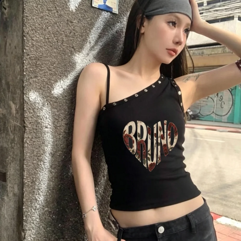 Bruno Mars cropped top female clearance sales streetwear 2000s gyaru grunge t-shirt emo graphic streetwear meme alternative