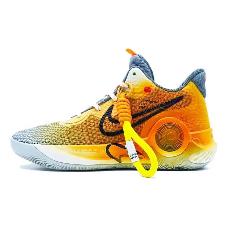 

[Custom Sunset Coast]Nike KD Trey 5 IX Mid Top Vintage Basketball Shoes Men's Yellow
